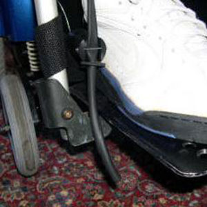 JB-3 Valve on Wheelchair - close up